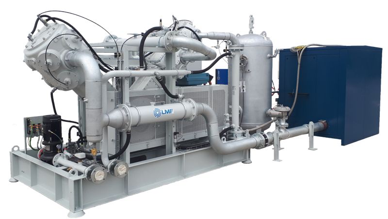 Oil-free air compressor for PET